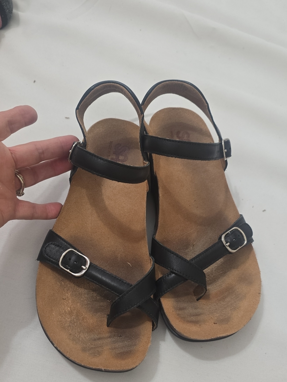 SAS pampa sandal - wide in black Leather 9.5( Not Legible)